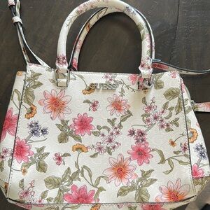 GUESS Floral White and Pink Women's Bag